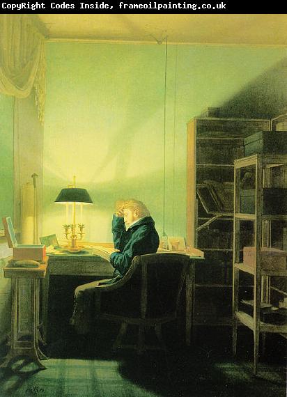 Georg Friedrich Kersting Lesender Mann beim Lampenlicht